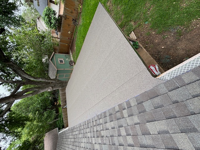 Completed commercial roof from above